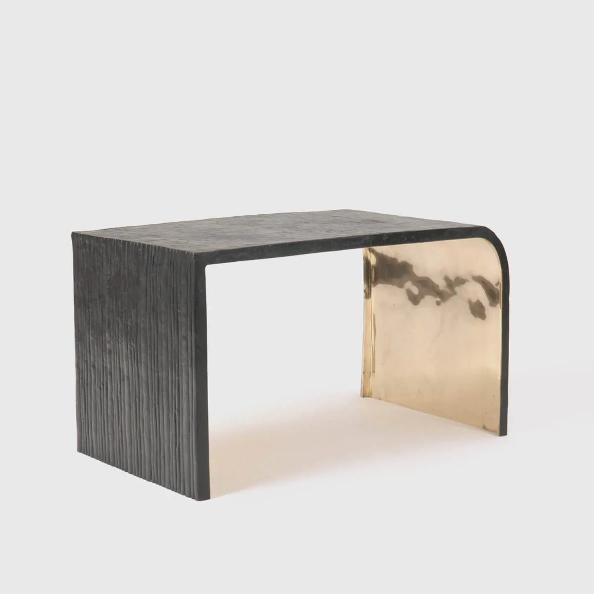 Ribbed Bronze Stool