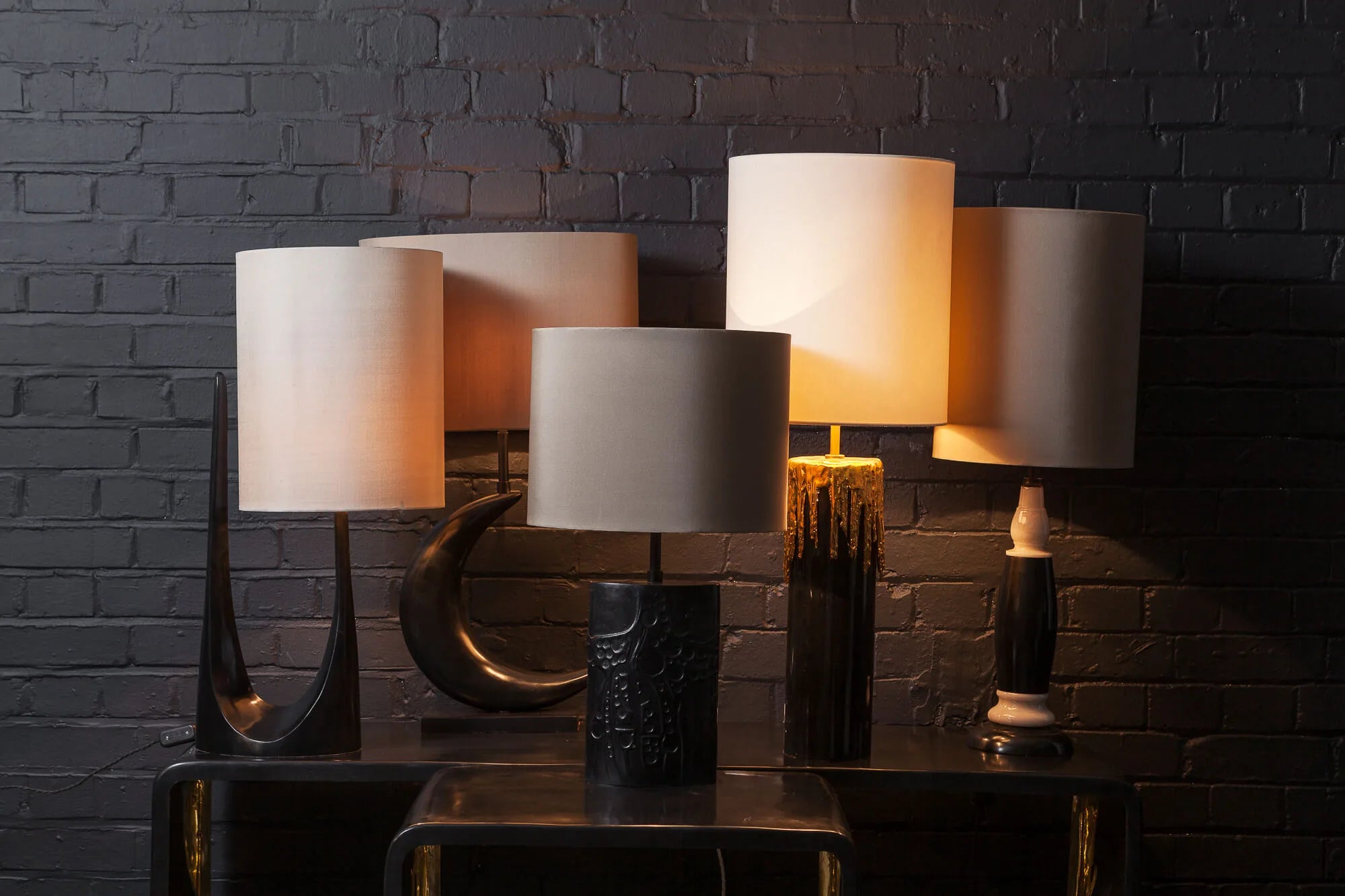 Roma Curved Lamp Bronze Nera