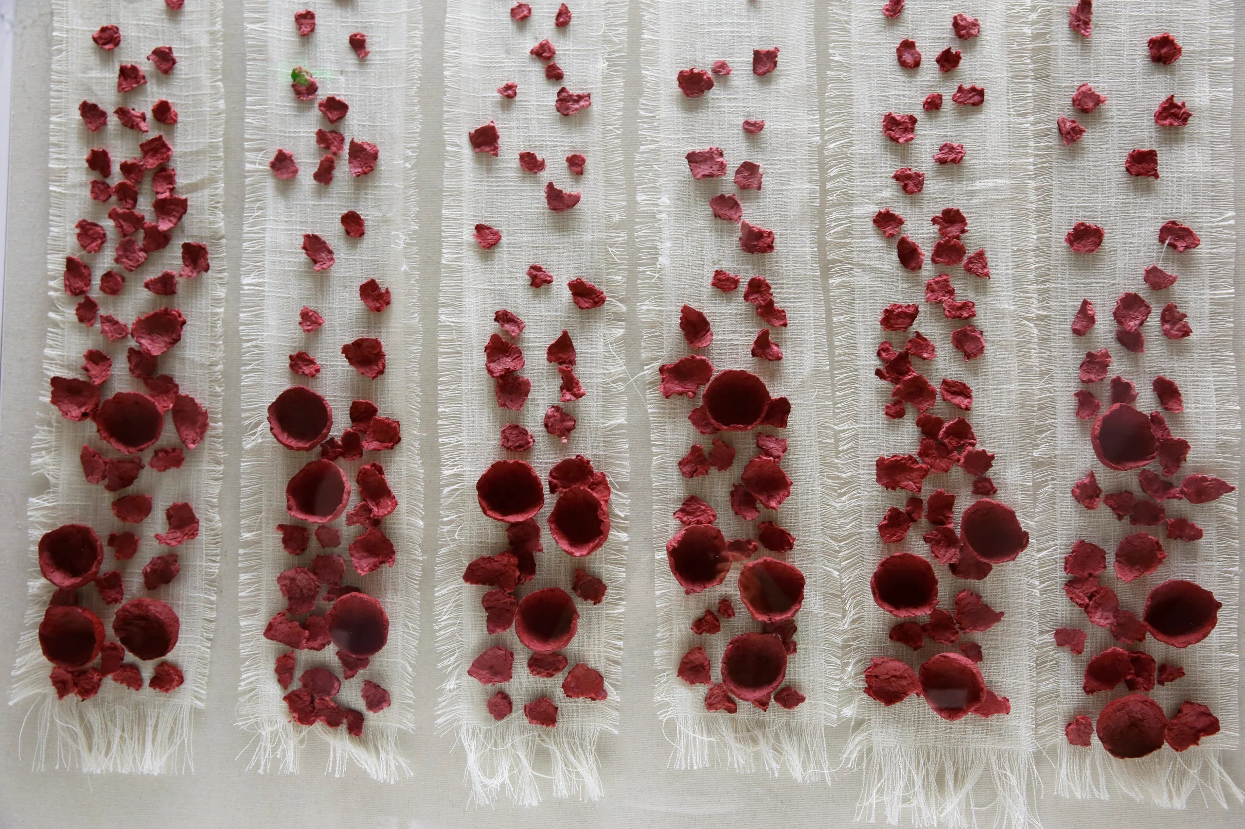 Rose Linen Handmade Wall Art