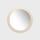 Round Mirror Pumice Leather