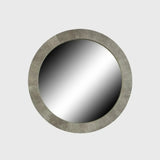 Round Mirror Shagreen Leather
