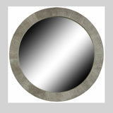 Round Mirror Shagreen Leather