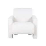 Casey White Furry Modern Armchair by Richmond Interiors
