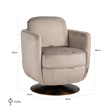 Turner Khaki Velvet Swivel Chair by Richmond Interiors
