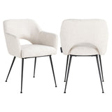 Jenthe Dining Chair with Black Metal Legs by Richmond Interiors