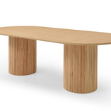 Lantine 240 Dining Table - Pill Shaped - Ash Oak