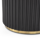 Lantine 280 Dining Table - Black Oak & Brass