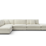 Blanco 5 Piece Modular Sofa - Chex Polar Boucle
