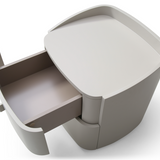 Vertu Bedside Table - Matte Beige