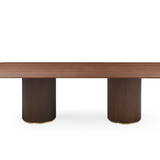 Lantine 280 Dining Table - Walnut & Brass