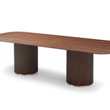 Lantine 280 Dining Table - Walnut & Brass