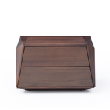 Madon Wide Bedside Table 700mm - Walnut
