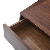 Madon Wide Bedside Table 700mm - Walnut