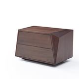 Madon Wide Bedside Table 700mm - Walnut