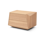 Madon Wide Bedside Table 700mm - Ash Oak