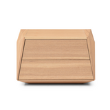 Madon Wide Bedside Table 700mm - Ash Oak
