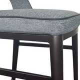 Verna Bar Stool - Enzimi Dark Grey and Dark Bronze