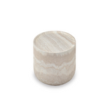 Ciladro Side Table - Faux Travertine