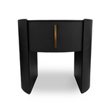 Tulume Bedside - Matt Black Oak