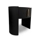 Tulume Bedside - Matt Black Oak
