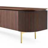 Lantine TV Unit - Walnut & Brass