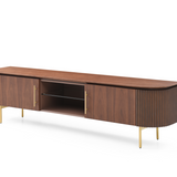 Lantine TV Unit - Walnut & Brass