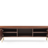 Lantine TV Unit - Walnut & Brass