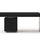 Oston Desk - Smoke Oak - Left Hand Drawers