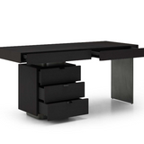 Oston Desk - Smoke Oak - Left Hand Drawers