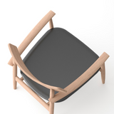Mono Solid Oak & Black Lounge Chair