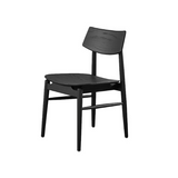 Mono Solid Oak Dining Chair - Matte Black