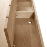 Offset Solid Oak Desk - Natural