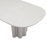 Moon Dining Table 240 - Matte Beige