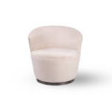 Derry Swivel Chair - Bella Velour Cream & Taupe