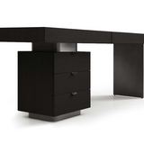 Oston Desk - Smoke Oak - Left Hand Drawers