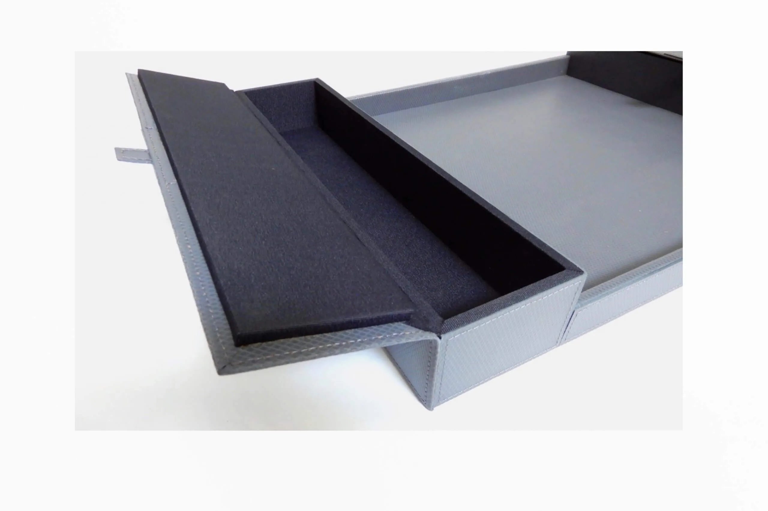 Shangri La Tray Grey Leather