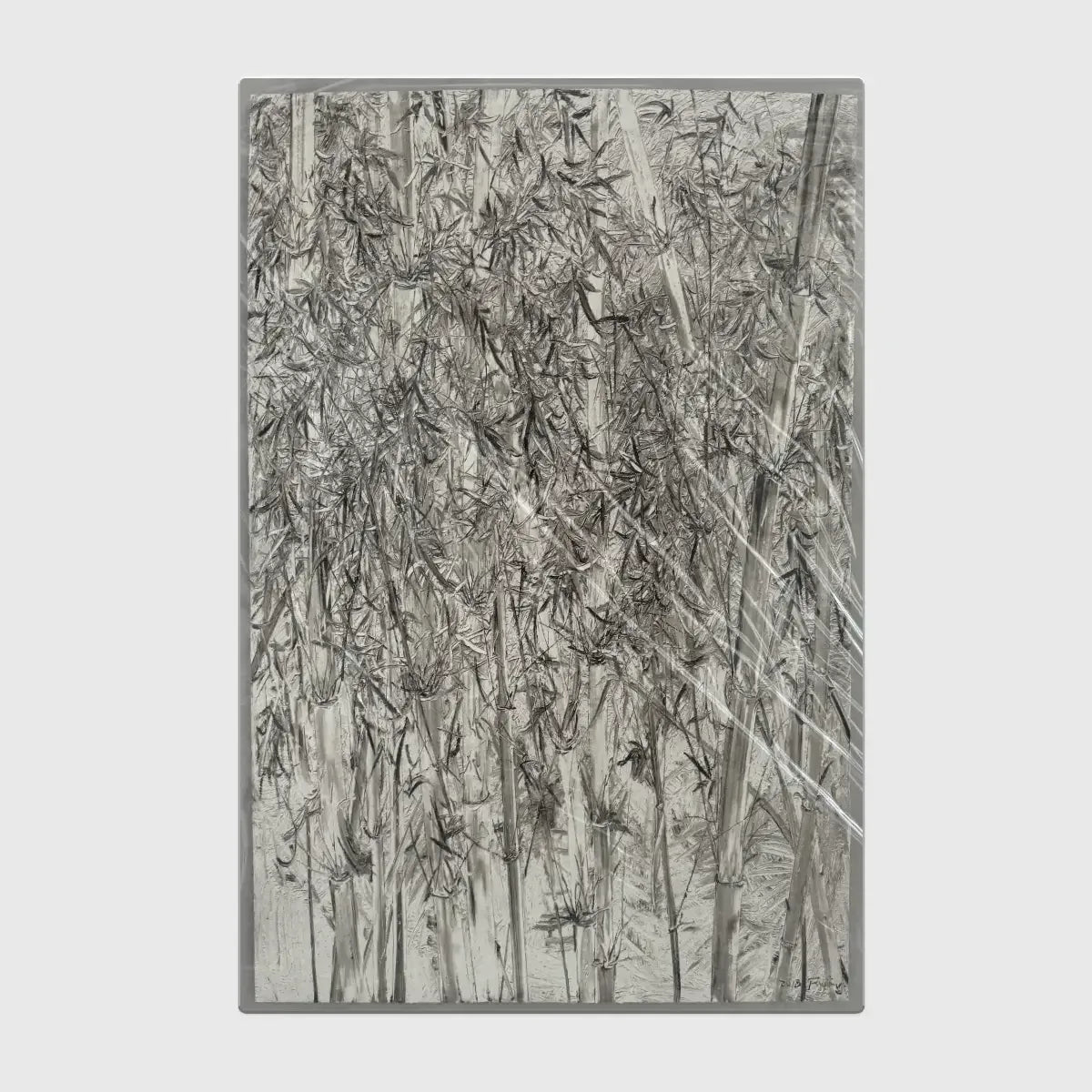Silver Forest Large Wall Paper Art