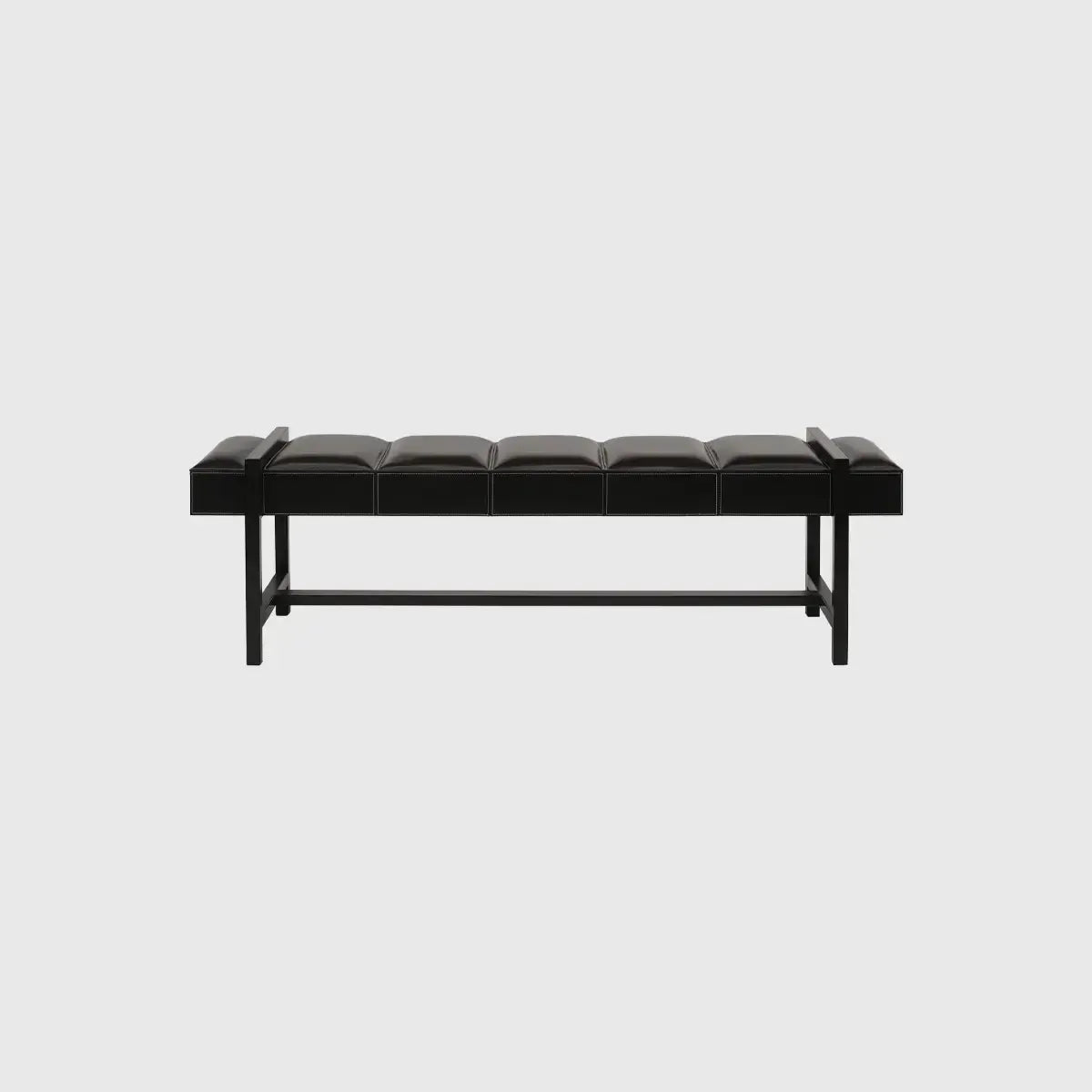 Slide Bench Black Leather