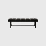Slide Bench Black Leather
