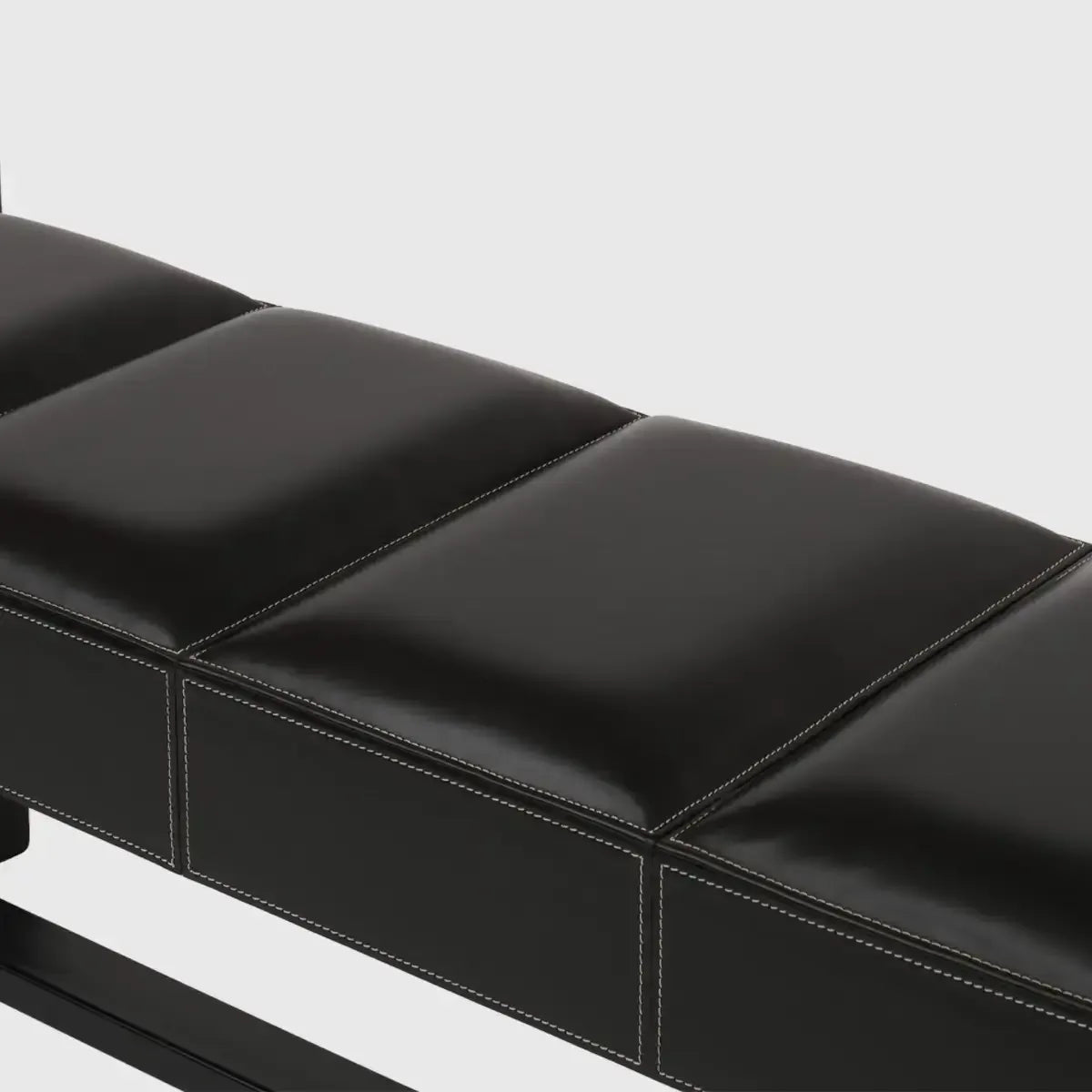 Slide Bench Black Leather
