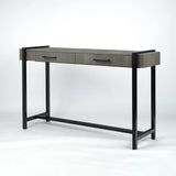 Slide Console Grey Shagreen Leather