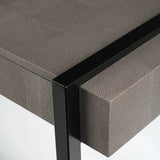 Slide Console Grey Shagreen Leather