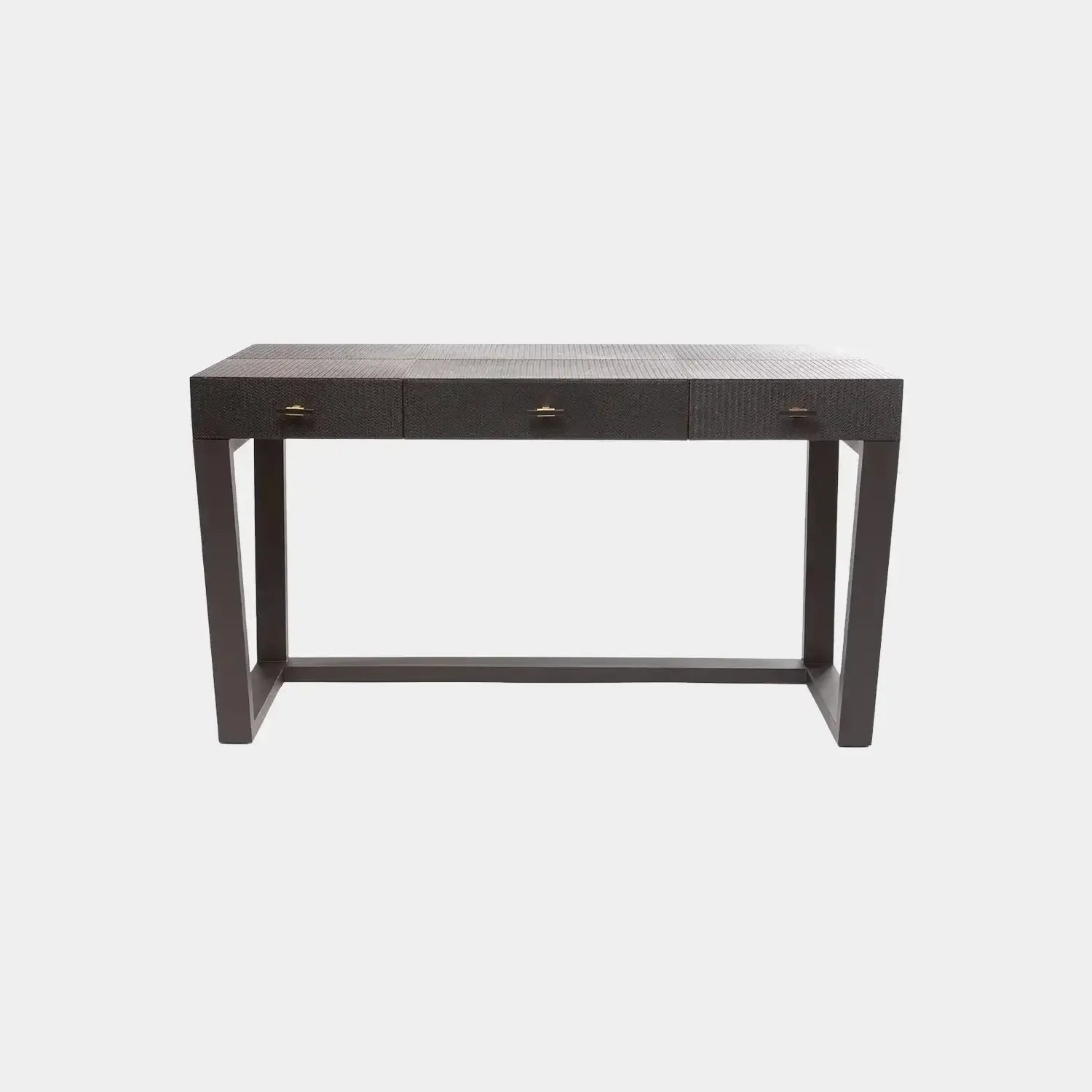 Slim Jim Desk Black Woven Leather