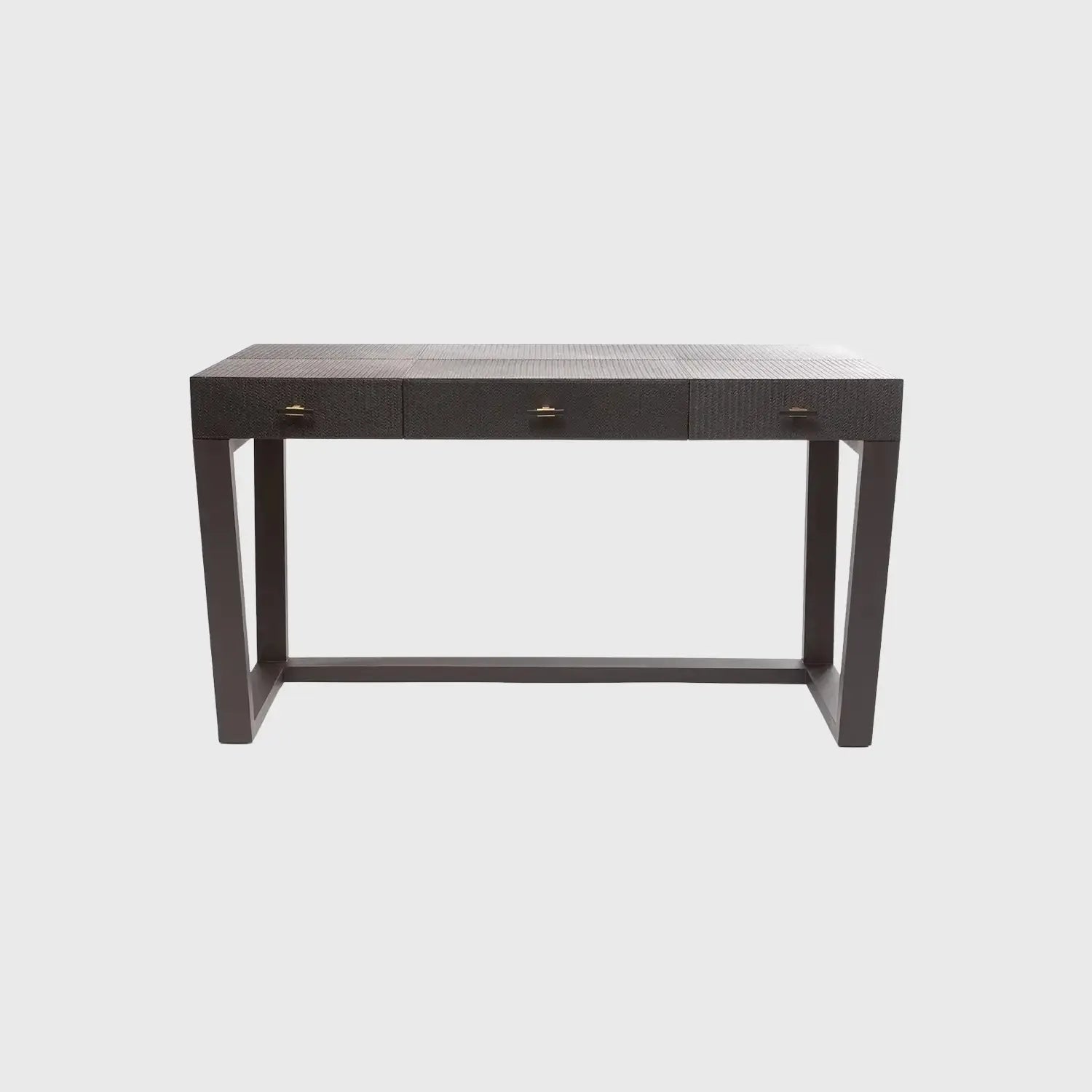 Slim Jim Desk Black Woven Leather