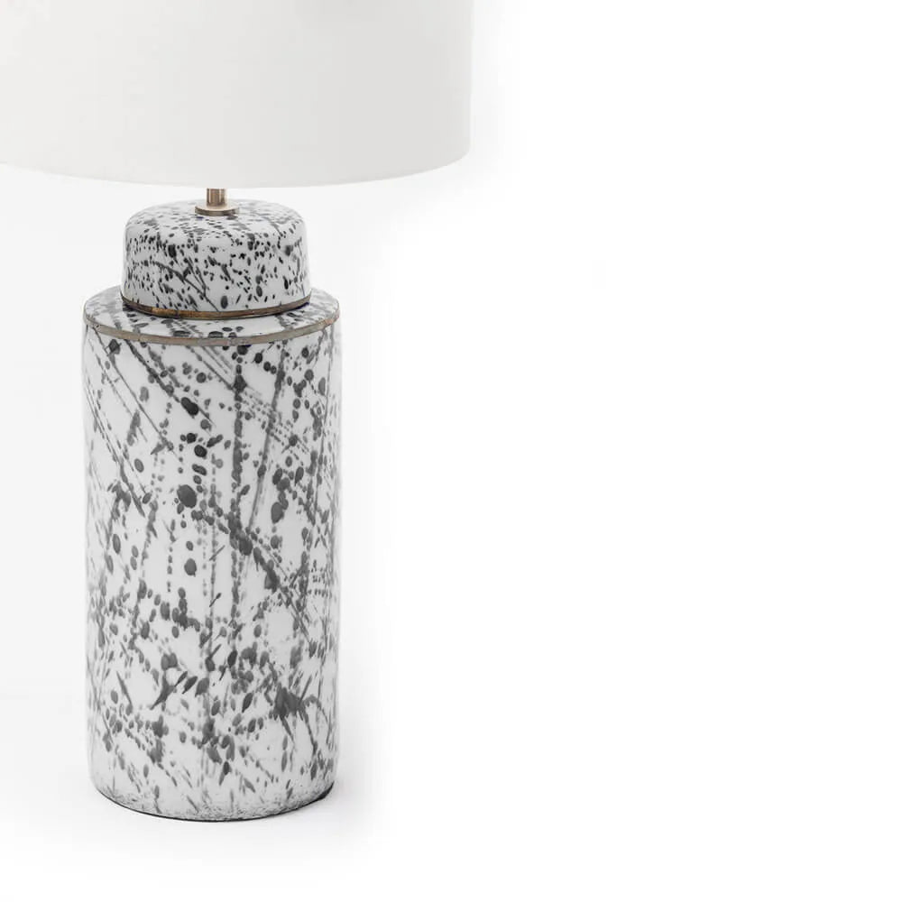 Speckle Ceramic Lamp Grey