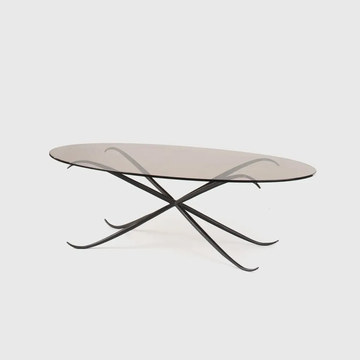 Spike Oval Coffee Table Bronze Nera