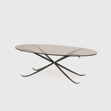 Spike Oval Coffee Table Bronze Nera