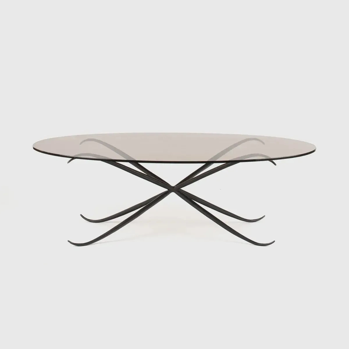 Spike Oval Coffee Table Bronze Nera
