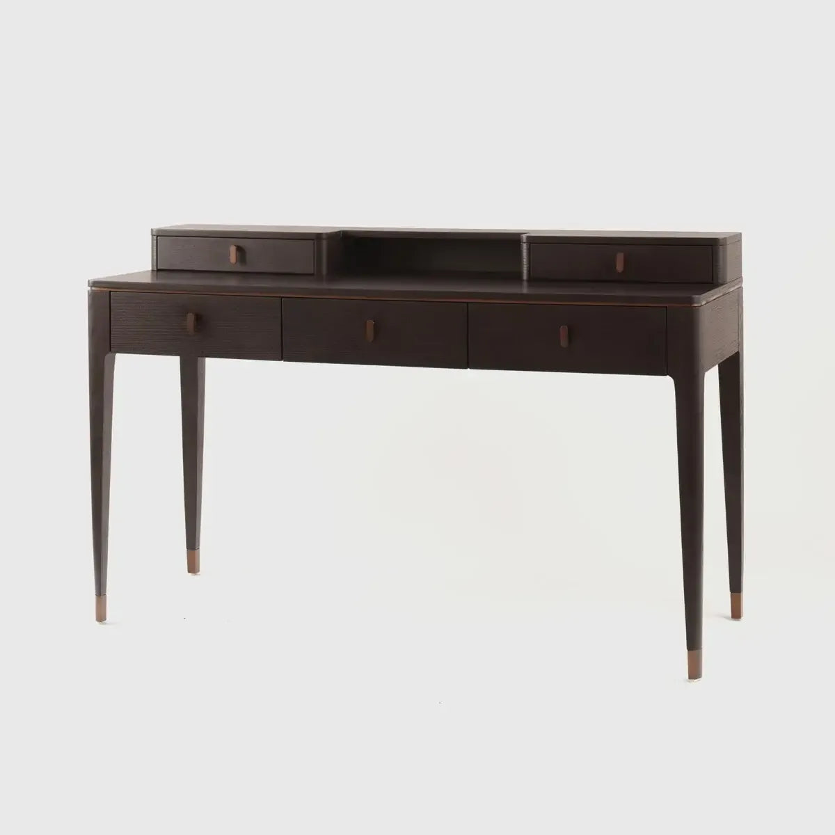 Studio Desk 5 Drawers Espresso Oak