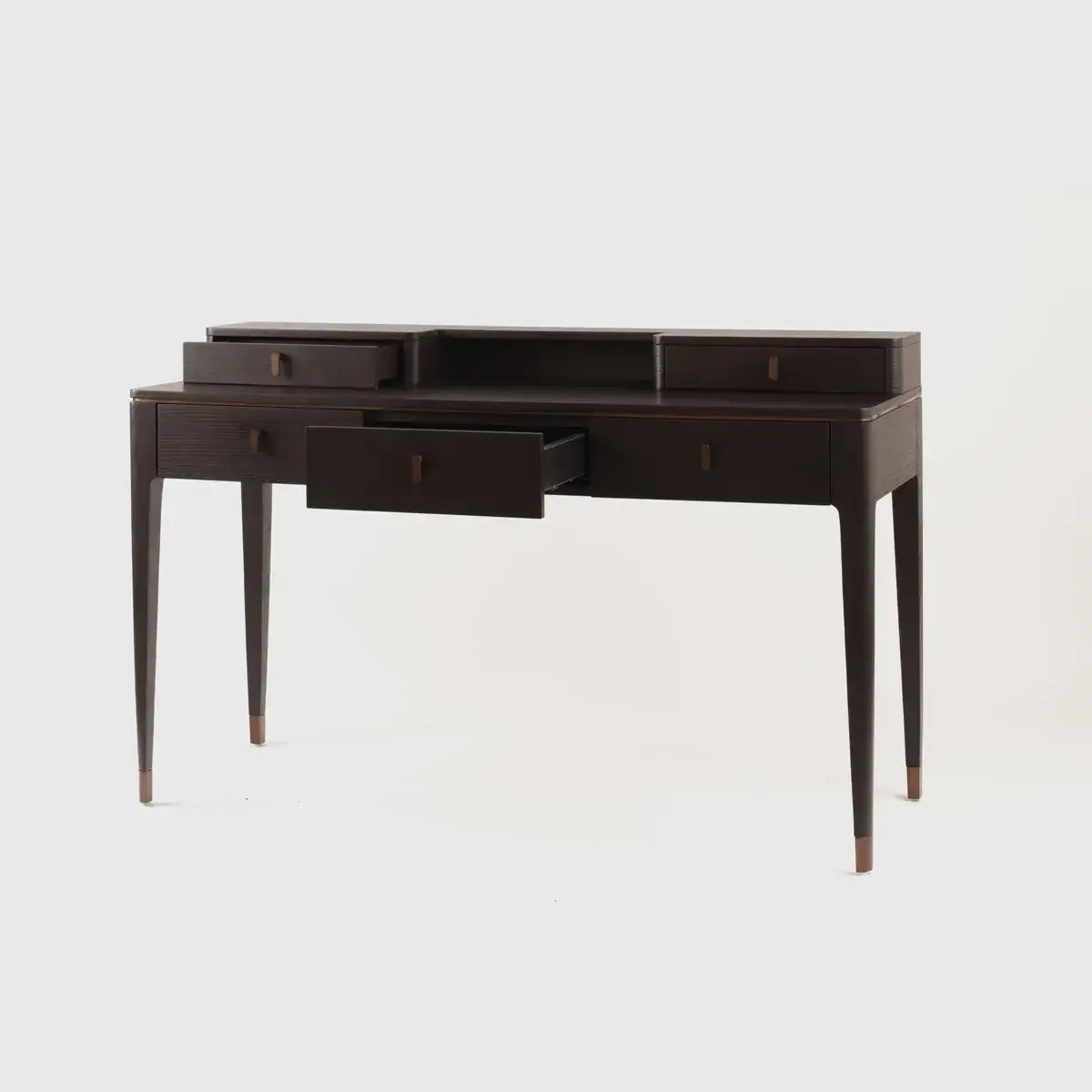 Studio Desk 5 Drawers Espresso Oak